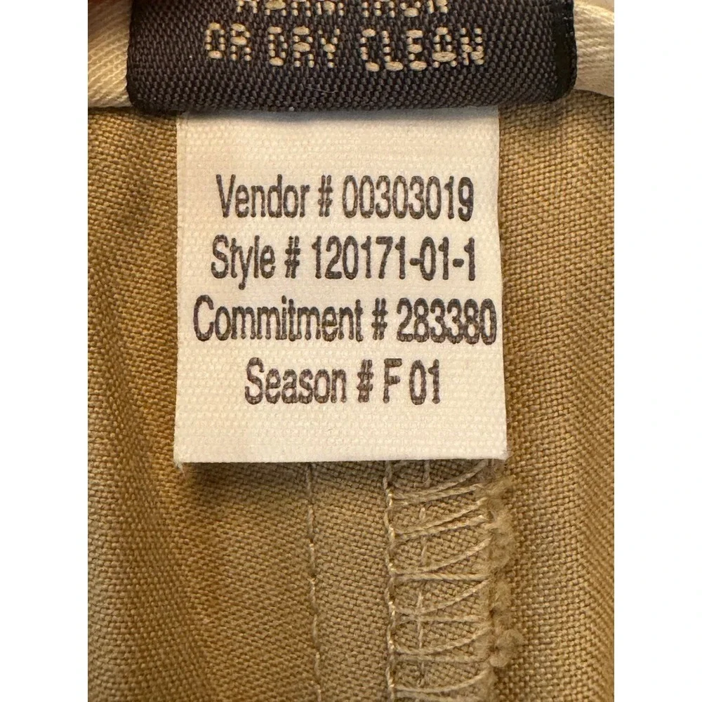 Banana Republic Vintage Y2K Mens Khaki Chino Pants Side Buckle 35x32 Tan 120171